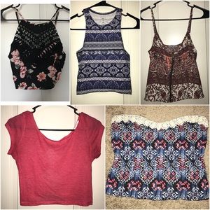 5 Crop Top Bundle!! PacSun, Forever 21, etc.